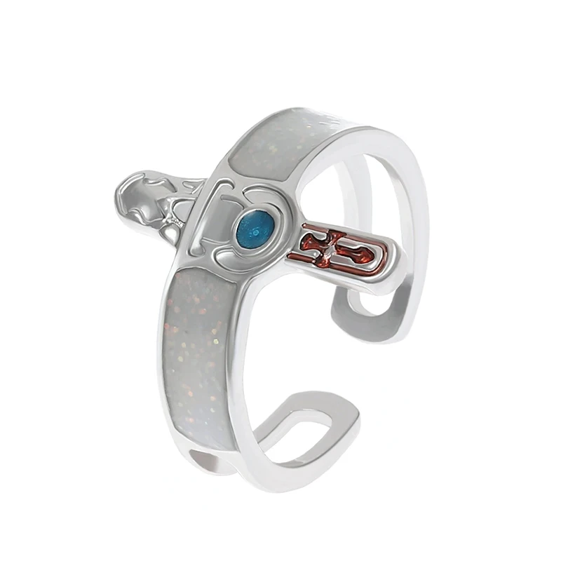 Couples Rings Sword Art Online Retro Kirito Asuna Cross Metal Men and Women
