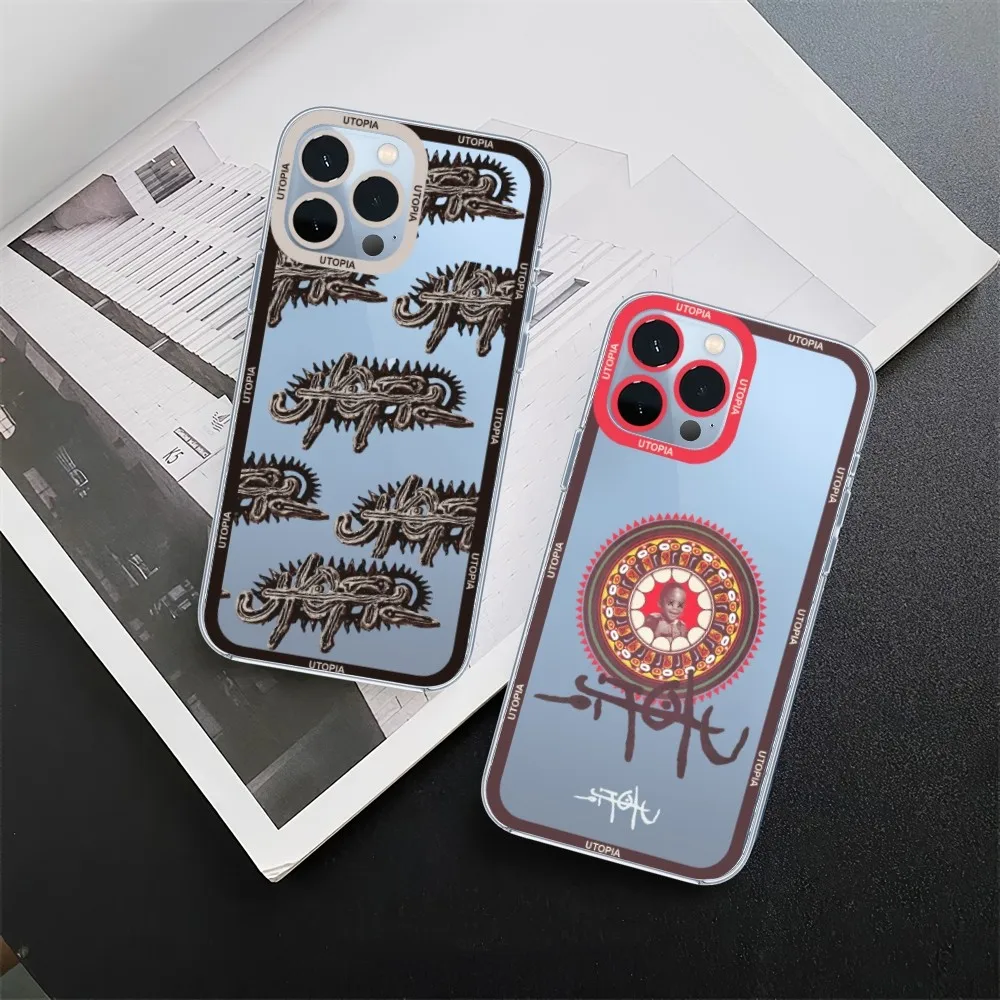 Custodia Per Telefono Travis Scott Utopia Per Iphone 11 12 Mini 13 14 Pro Max Custodia Trasparente