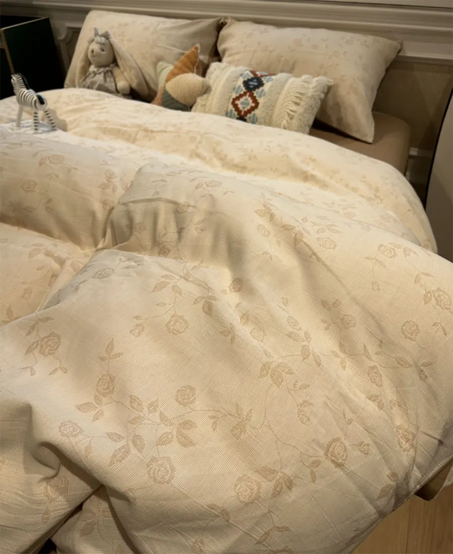 

Elegant european geometric plant bedding set,twin full queen king vintage cotton home textile bed sheet pillow case quilt cover