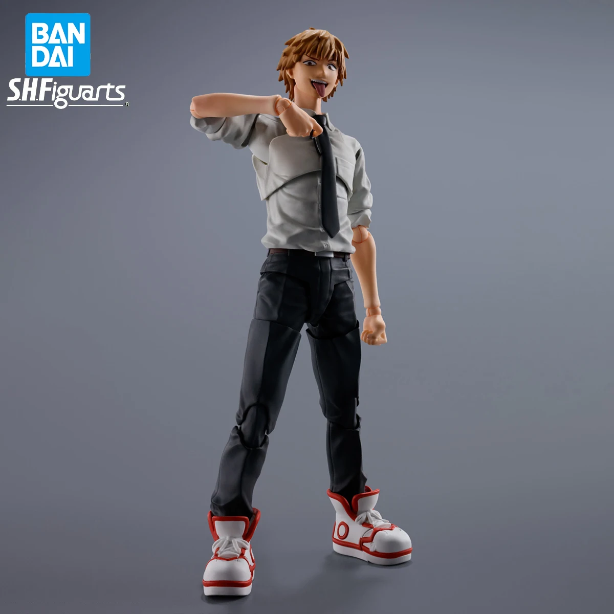 재고 오리지널 반다이 SH피규어 체인톱 맨 덴지 피규어, 애니메이션 액션 정품 모델 장난감 