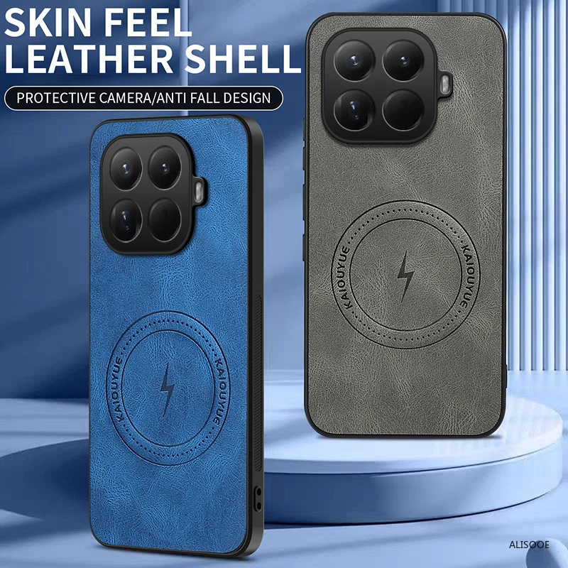 Luxury PU-Leather Shockproof Phone Case with Hard Plastic Protection