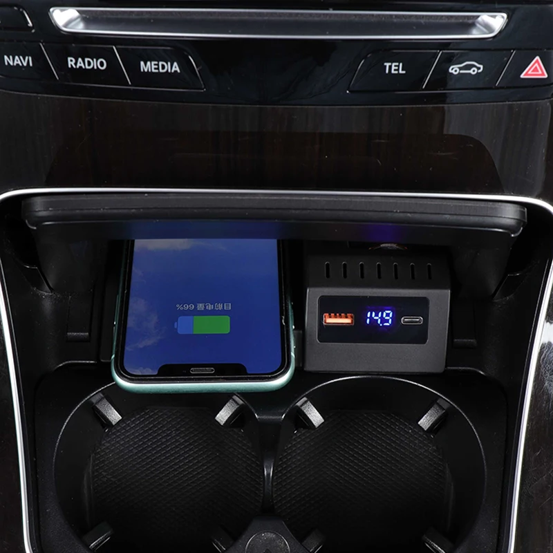 

15W Car wireless charger center console phone charger fast charger charigng holder for Mercedes Benz W205 GLC X253 AMGC43 C63
