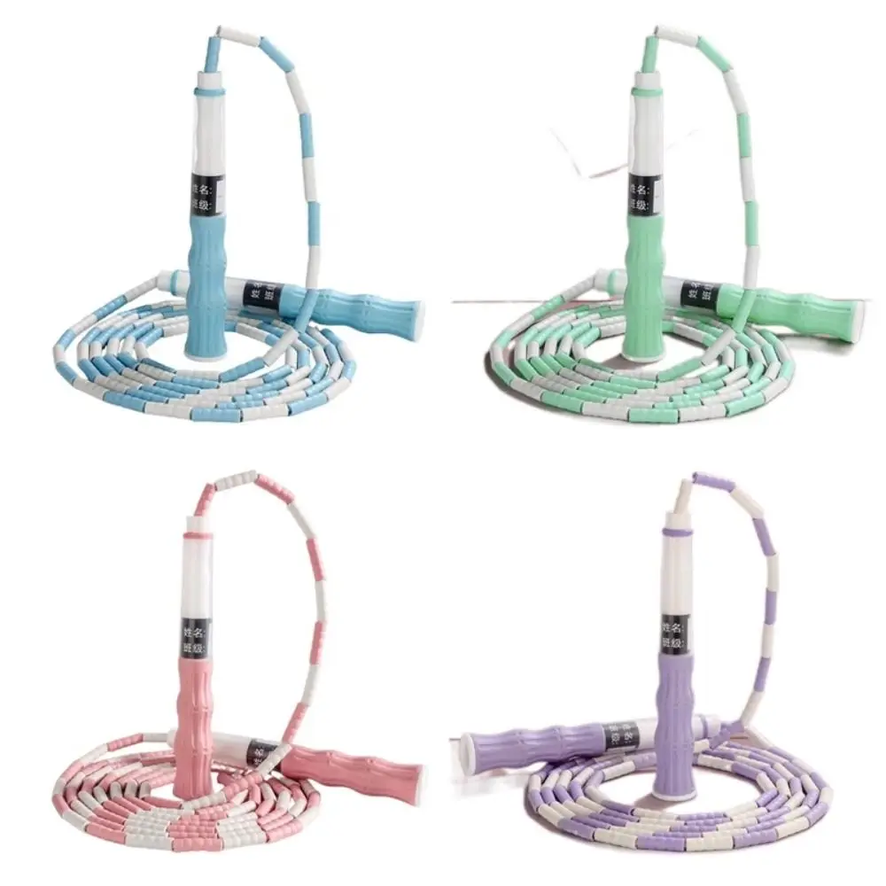 2.5 M Segmented Fitness Jump Rope Adjustable Length No Knots Soft Bead Skipping Rope Professional Weight Loss Fitness