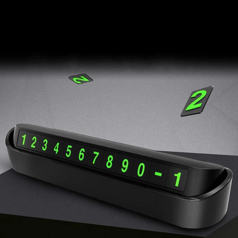 Luminous Car Temporary Parking Card Phone Number Card Plate Telephone Number Car Park Stop Sticker Auto Accessories