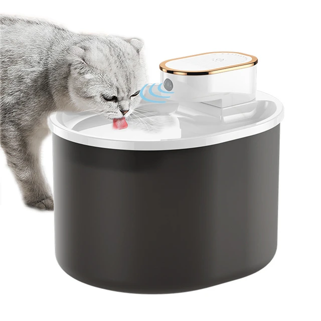 Fontaine à boire automatique pour animaux de compagnie, filtre, acier  inoxydable, capteur, pompe à eau silencieuse, chats et chiens - AliExpress
