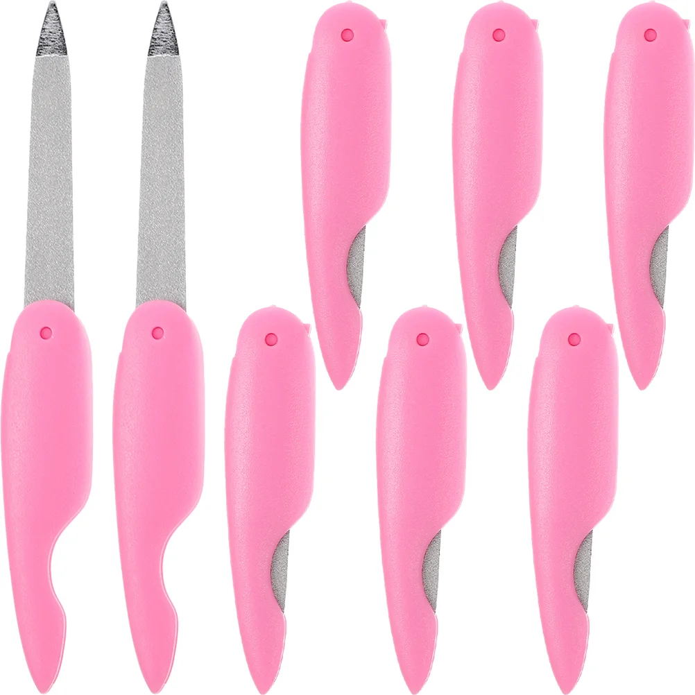 

8 Pcs Folding Nail File Bulk Files Metal Portable for Thick Toenails Abs Trim Finger
