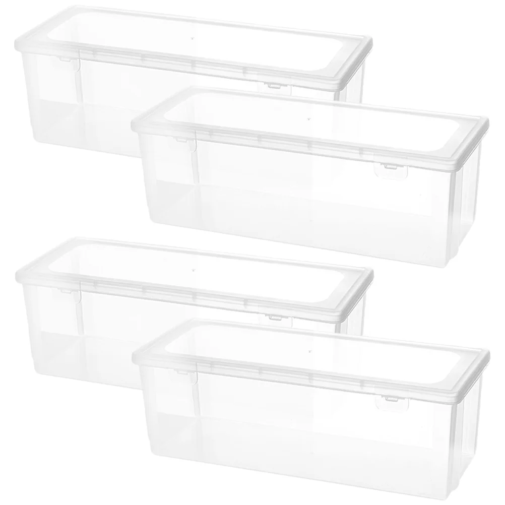 

4pcs Transparent Sealed Pasta Storage Box Spaghetti Beans Storage Container Airtight Food Storage Containers