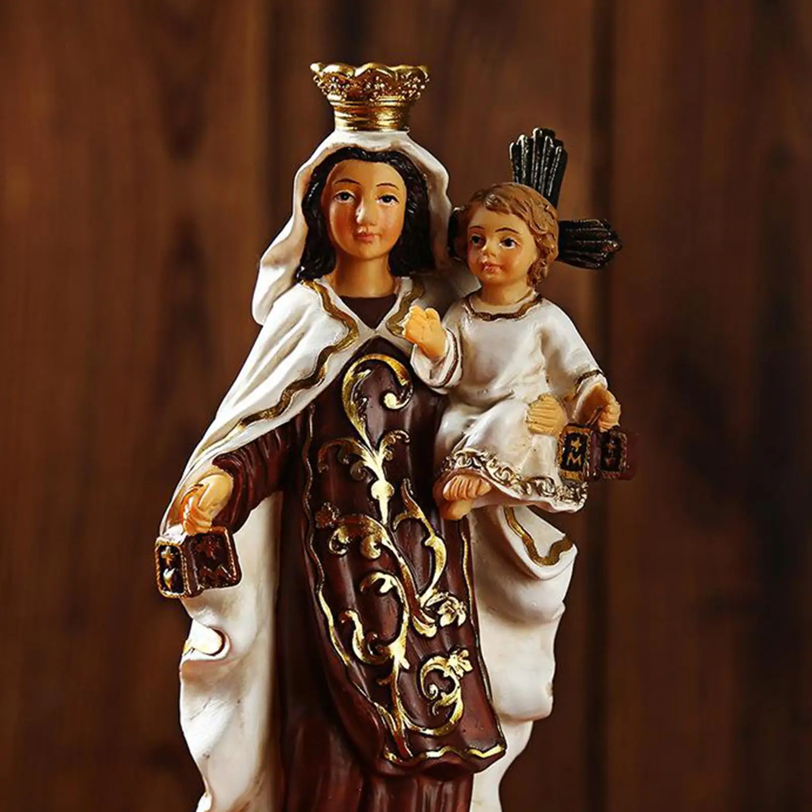 Religious Figurine Resin Virgin Mary Statue and Sculpture,Blessed Virgin Mary Statue,Our Lady of Lourdes Art Pieces Decoration