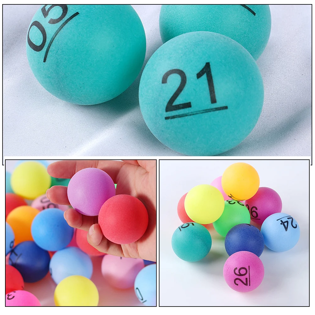 30pcs Party Game Balls Plastic Numbered Balls Small Lottery Game Props Party 1-30,1-50 Lottery Ball