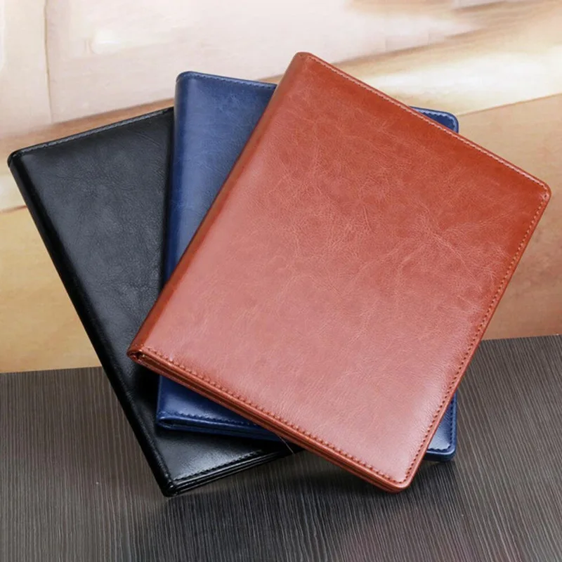

Brown A5 Leather Document File Folder Clipboard Business Financial School Office Supplies