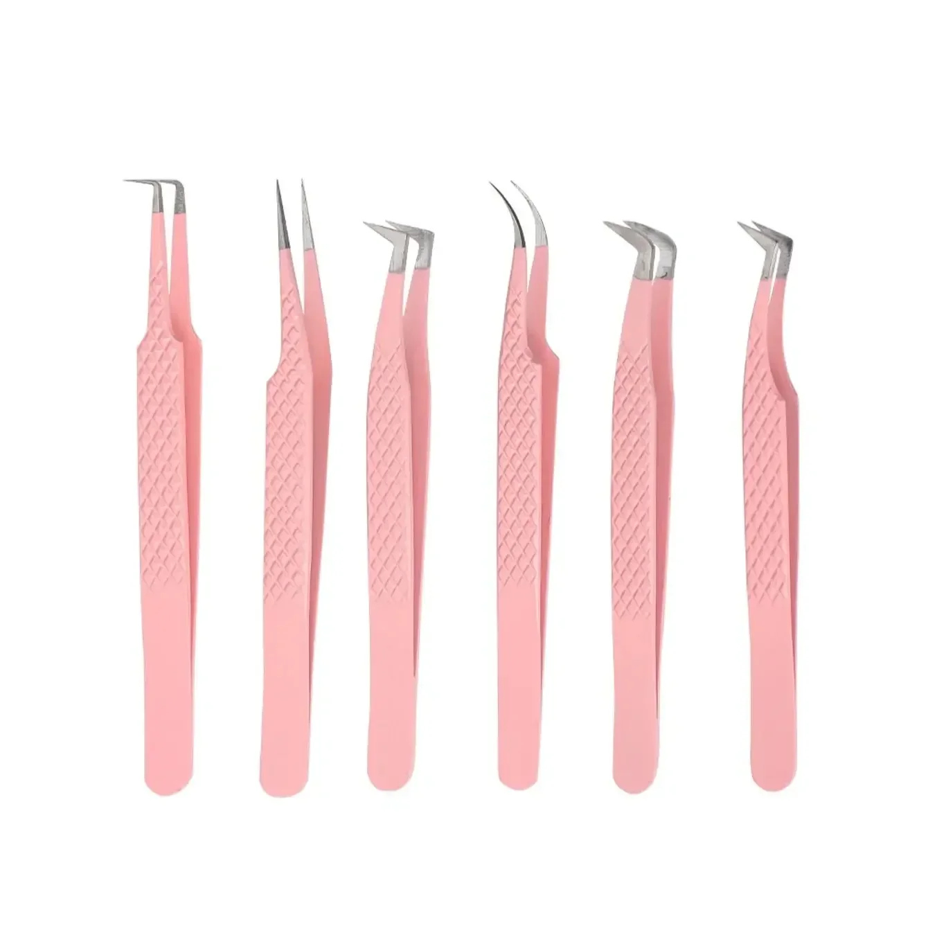 Fadvan Tweezers for Lashes Extension Fiber Tips Stainless Steel Makeup Tweezers Anti-static eyelash tweezers
