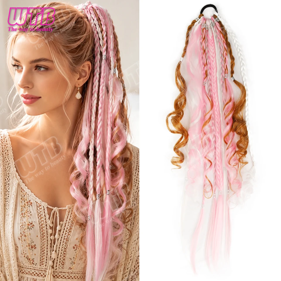 Elegant Synthetic Braided Wig – Effortless Wear for Any Occasion