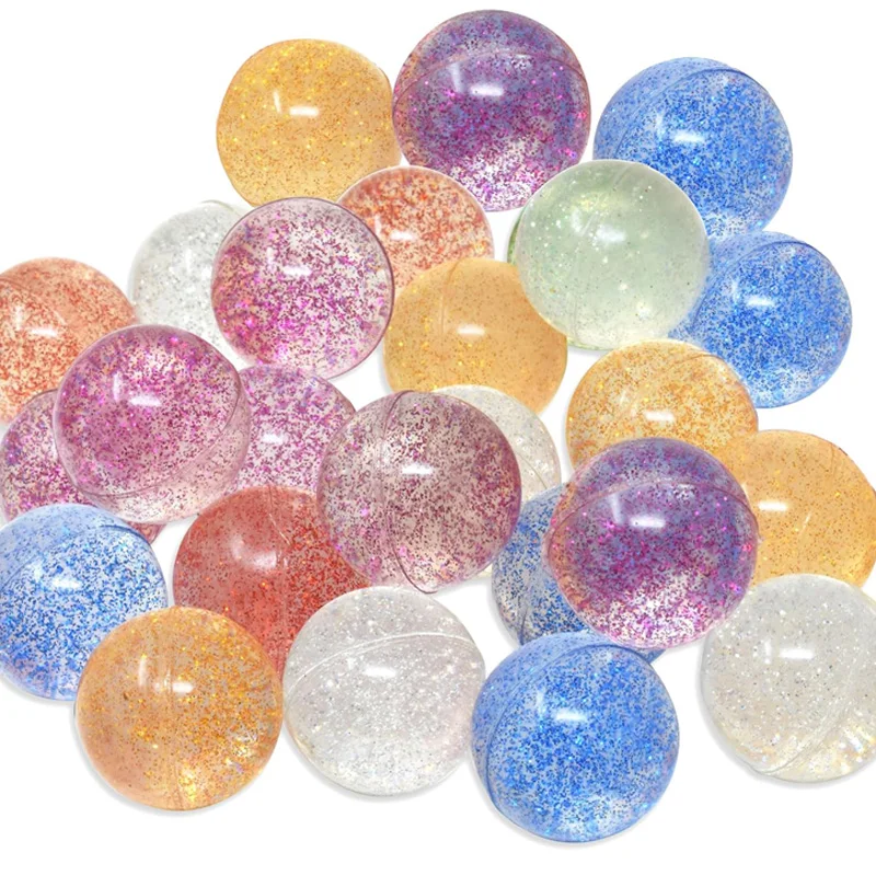 1PCS Large Bouncy Rubber Ball 55MM Basketball Glitter Marbleized Balle Rebondissante Kids Party Goodie Gift Bag Stuffer Fillers 6