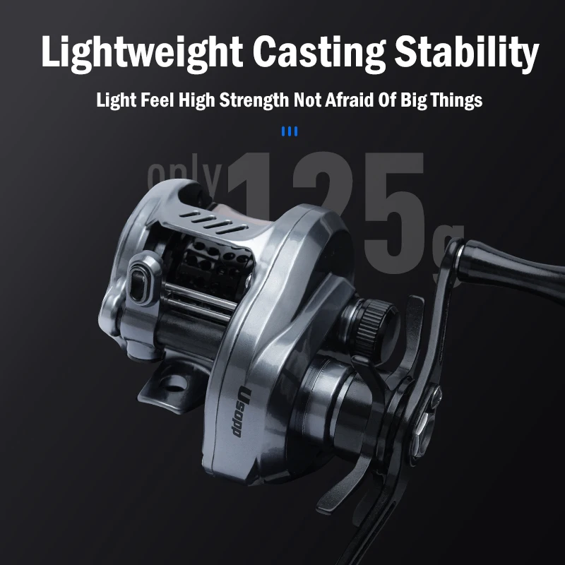 Leydun Usopp Baitcasting Fishing Reels 125g Ultralight 7.6:1 Gear