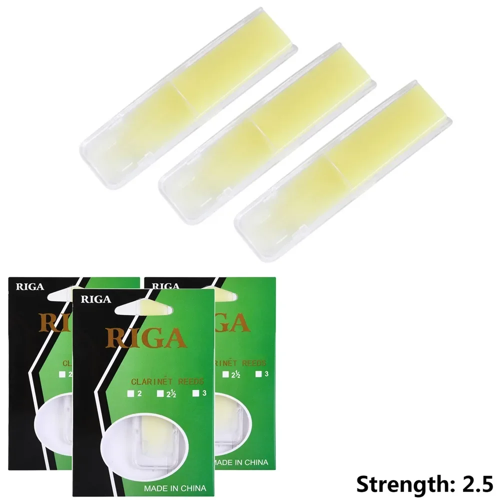 Yellow Resin Reeds 1.5/2.0/2.5 Resin Synthesis Clarinet LxW 67mm X 11.5mm / 2.64inch X 0.45inch Reeds Newest Protable