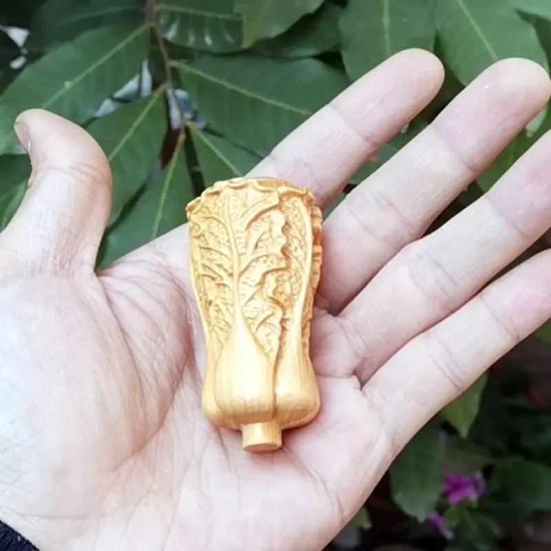 

Ручка для резьбы по дереву Thuja, китайская капуста, арахис, резьба по дереву в пасторальном стиле, ремесла по дереву, деревянные украшения, Маленькая подвеска