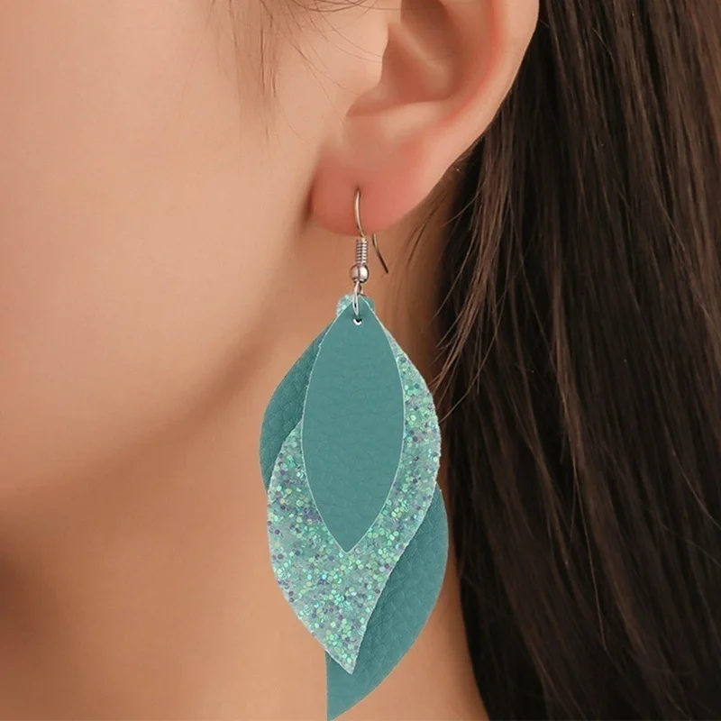 Faux Leather Earrings - Image 3