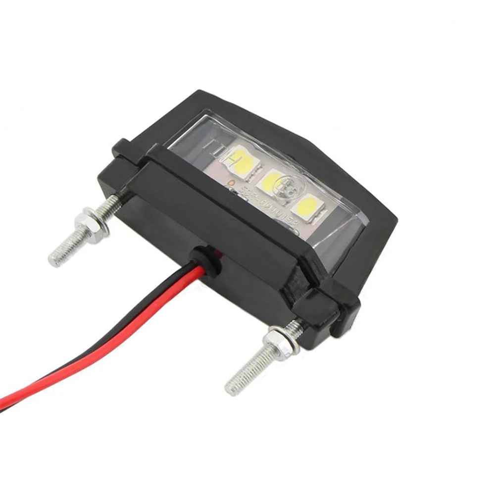 Universal Motorcycle LED Tail Light Plastic License Plate Lamp