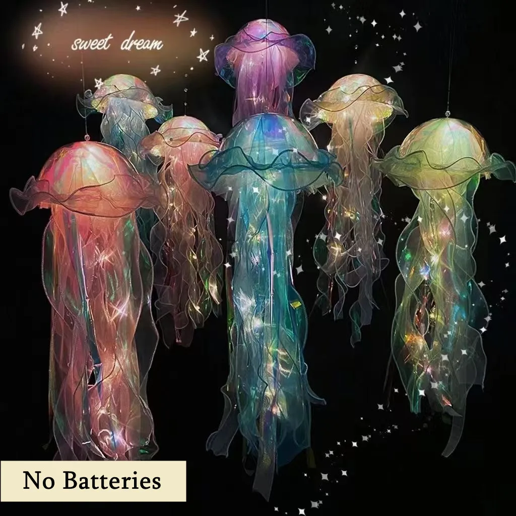 12XColorfulJellyfishLampHangingLanternMermaidUnderTheSea