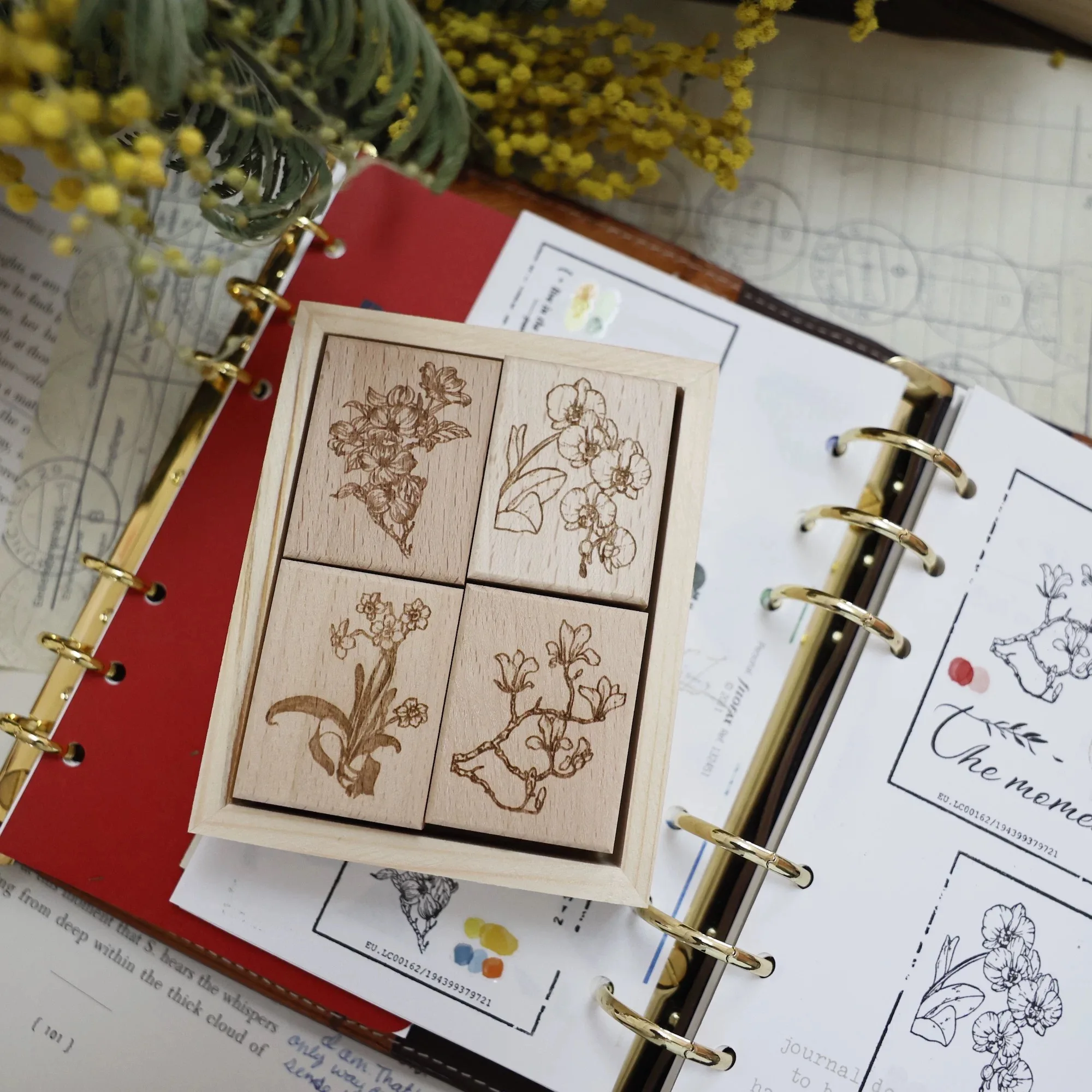 빈티지 봄 나방 난초 꽃 나무 고무 스탬프 DIY Scrapbooking 사진 앨범..