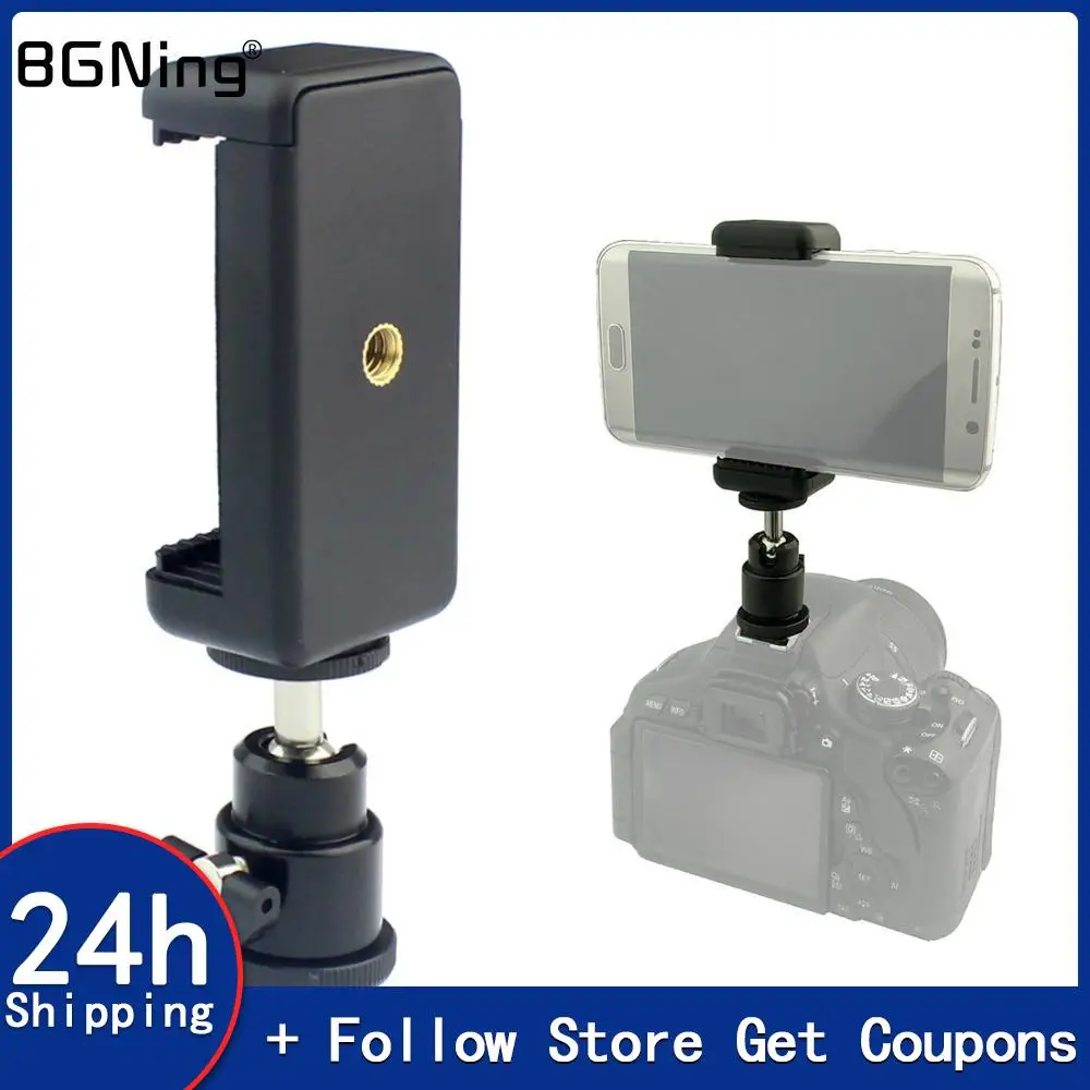 14ScrewMiniBallHeadTripodMountLightFlashStandPhoneHolder