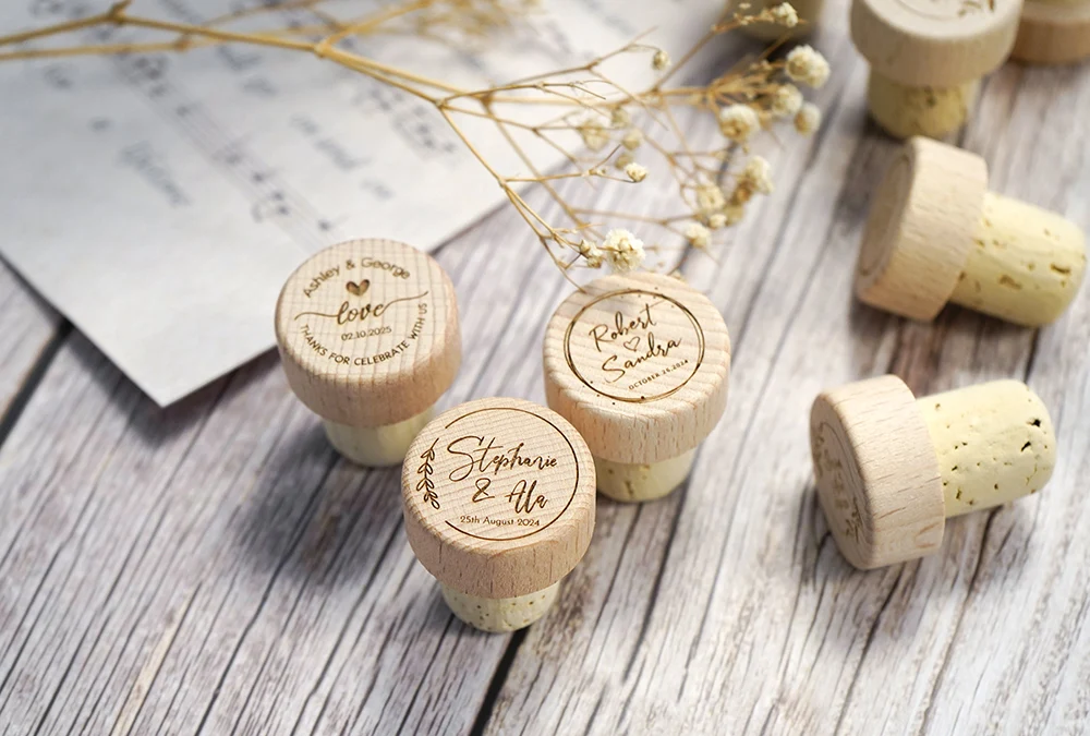 Custom 10/50/100pcs Wine Cork Stoppers Wedding Party Thank You Favors for Guest Engraved Wooden Bottle Cork Stopper 7 Sdef572b776964ba898ae3ee6cb20b2fa0