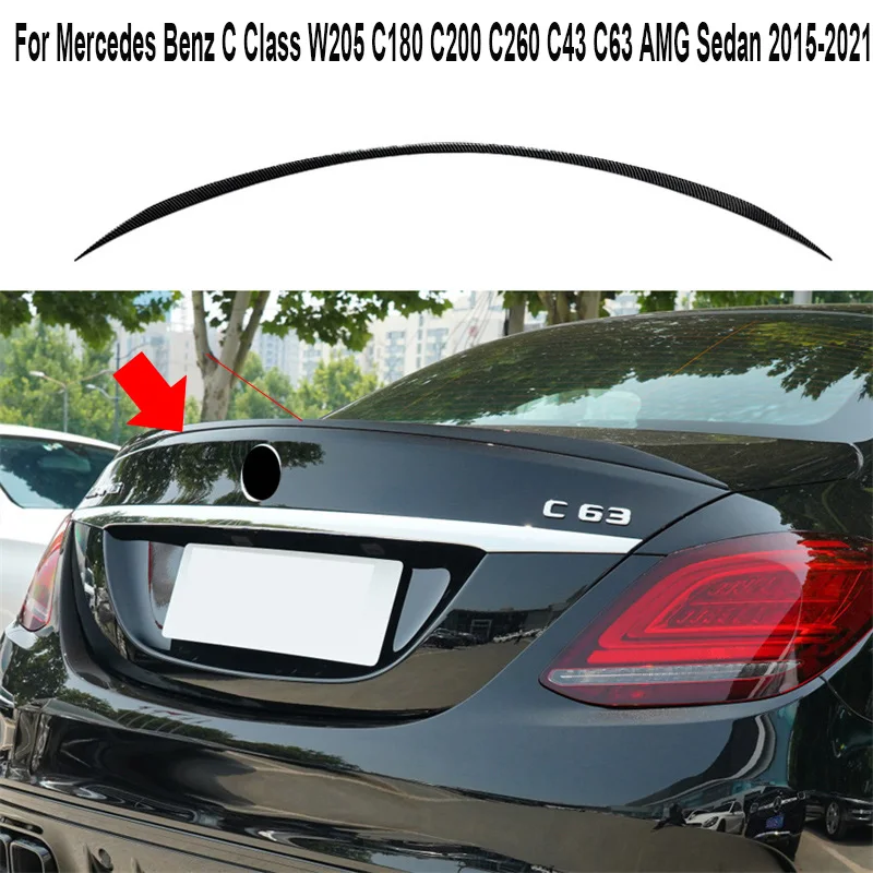 Per Mercedes Benz Classe C W205 C180 C200 C260 C43 C63 Amg Berlina Car Rear Trunk Roof Spoiler Coperchio 2015-2021 Tail Portellone Spoiler