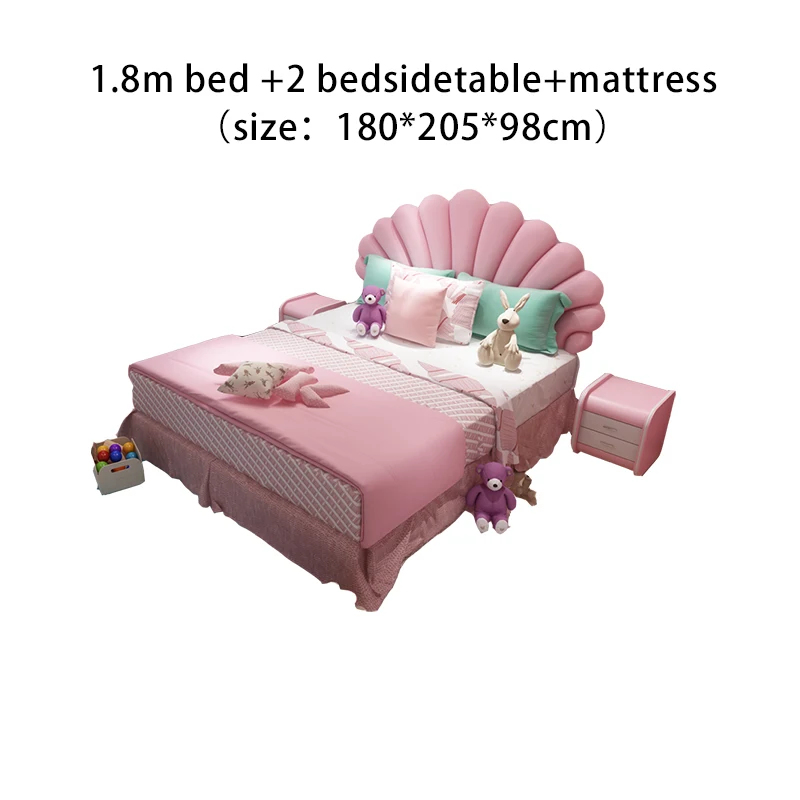 Cama de concha Rosa creativa para niños y niñas, cama doble de Hotel de  estilo europeo, 1,2 metros, apartamento pequeño, punto de cama de princesa  - AliExpress