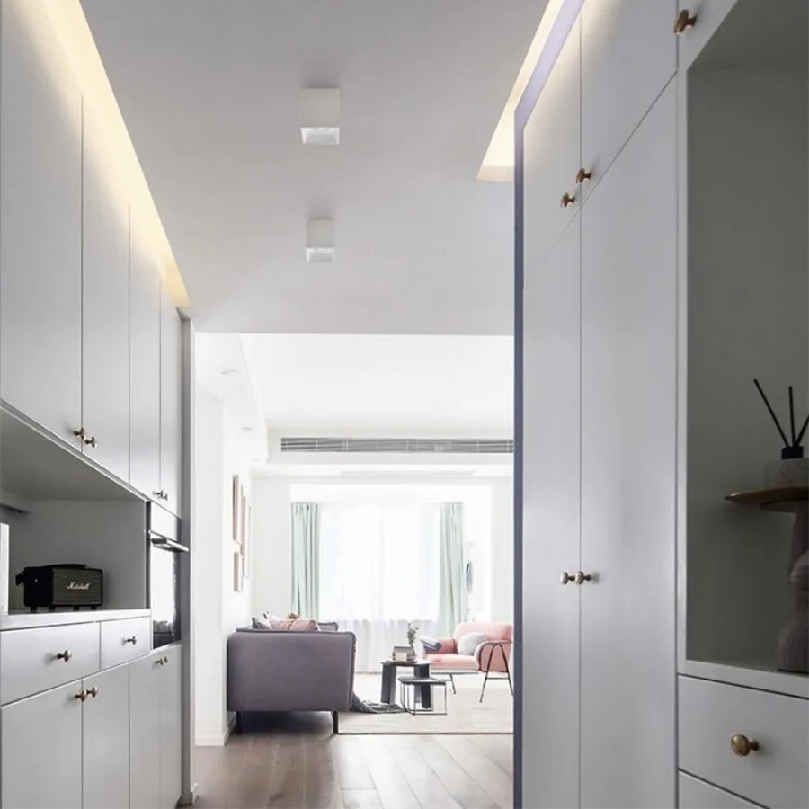 LED 천장 조명 쿼드레이트 눈부심 방지 COB 스포트라이트, 조도 조절 가능, AC110V220V, 10W, 12W, 15W, 20W, 24W