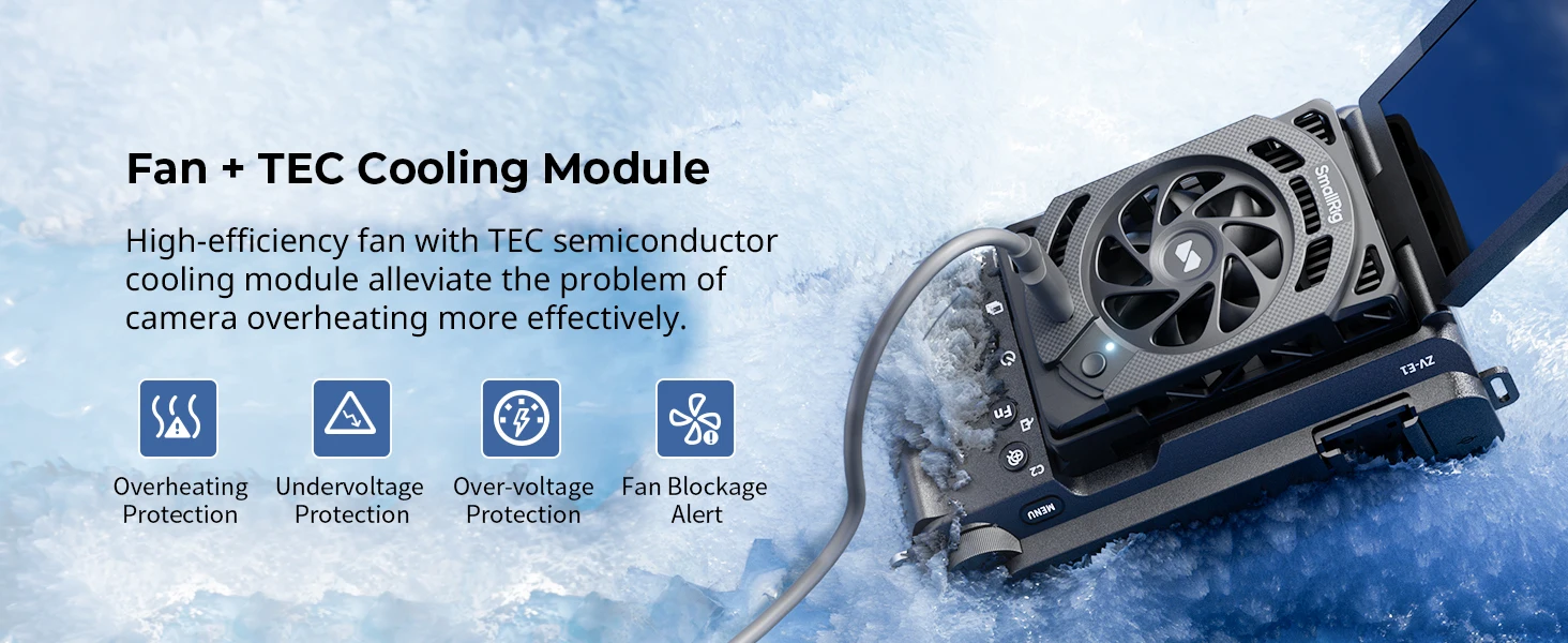 Cooling Fan for Sony Selected Cameras for Sony ZV-E1/ZV-E10/ZV-1/A7 IV/A7S III/