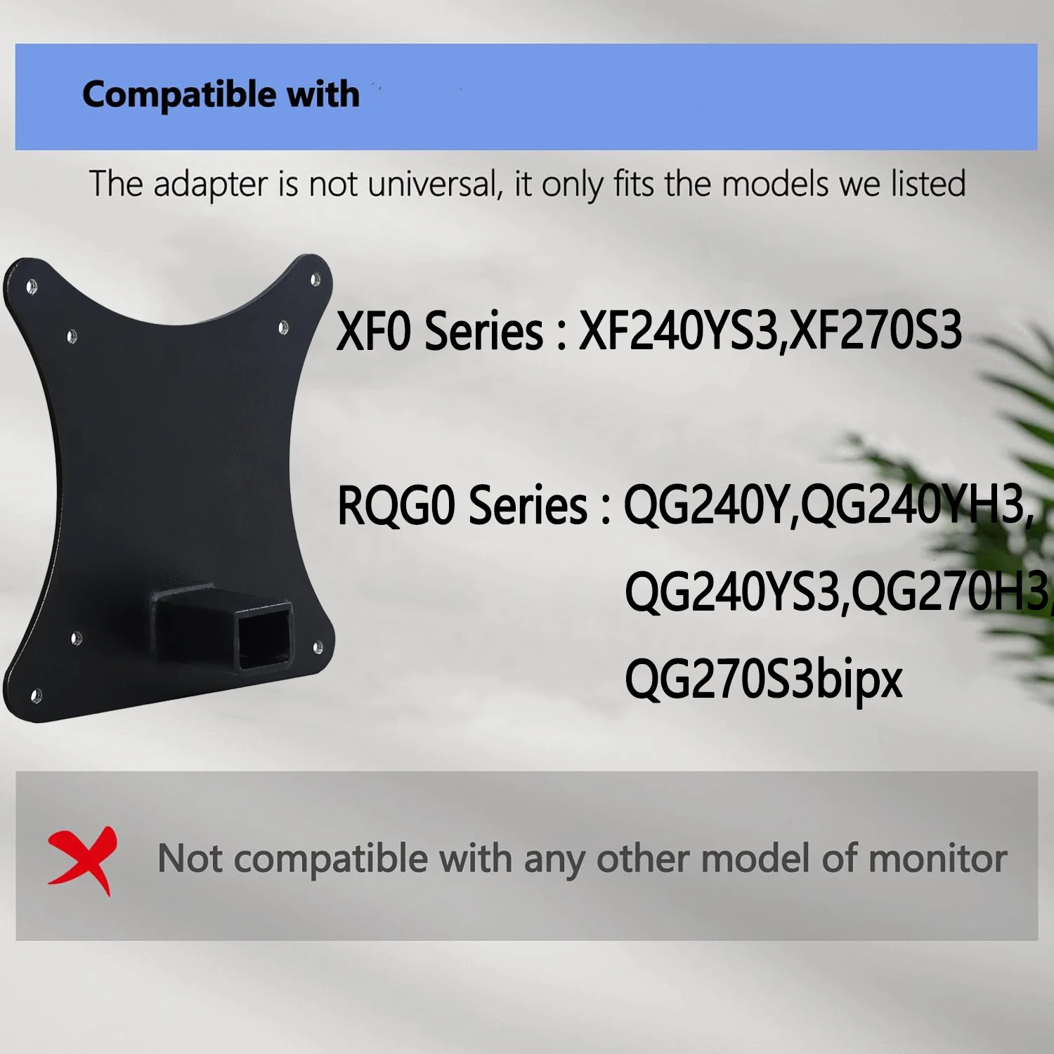 Acer XF240YS3 QG240Y XF270S3 QG270H3 모니터용 새로운 벽걸이 브래킷 모니터 암용 VESA 어댑터 75x75 및 100x100