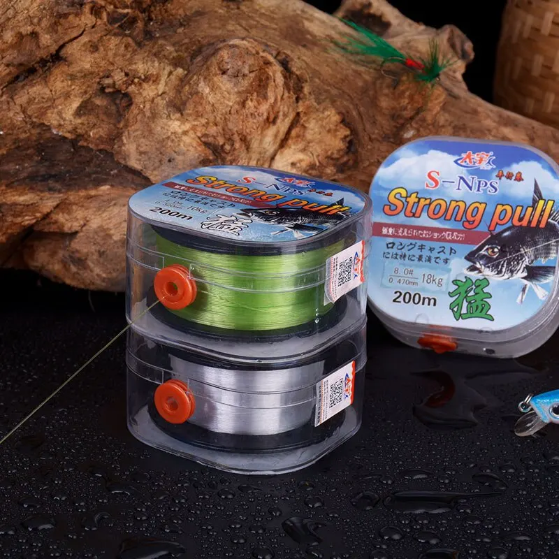 Ligne monofilament japonaise 200M super résistante 2-33LB - Pour ligne principale et leader mer/eau douce