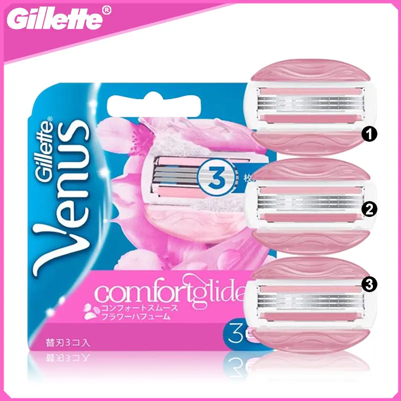 Gillette Venus Women Lame Da Barba Rasoio Di Sicurezza Face Arm Leg Hair Remover Barber Shaver Razor Sostituibile 3 Strati Blade Casset