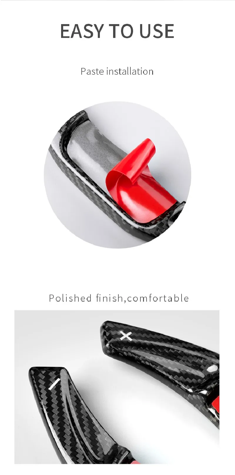 T-carbon Steering Wheel Shift Paddle For Toyota Camry Corolla Avalon Levin RAV4 2018-2020 Carbon Fiber Paddle Shifter