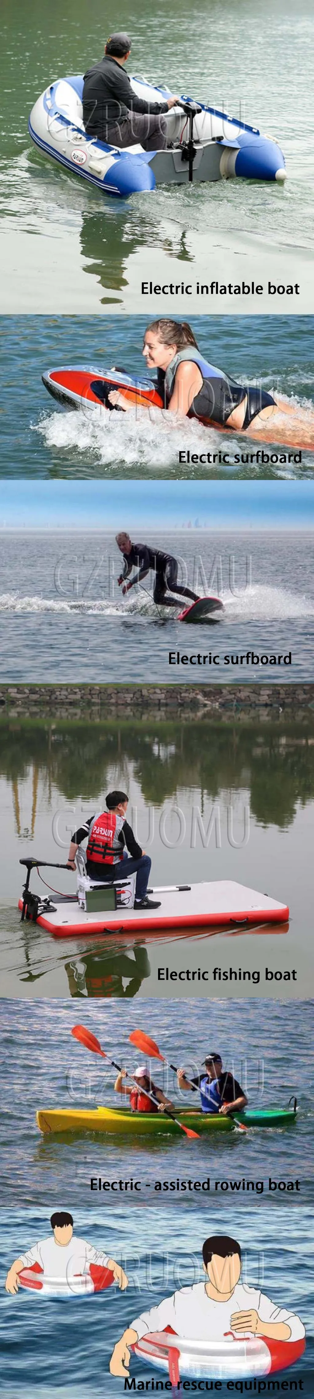 12-50V Brushless Motor Underwater Thruster 4-Blades 20kg Thrust Propeller Ship M