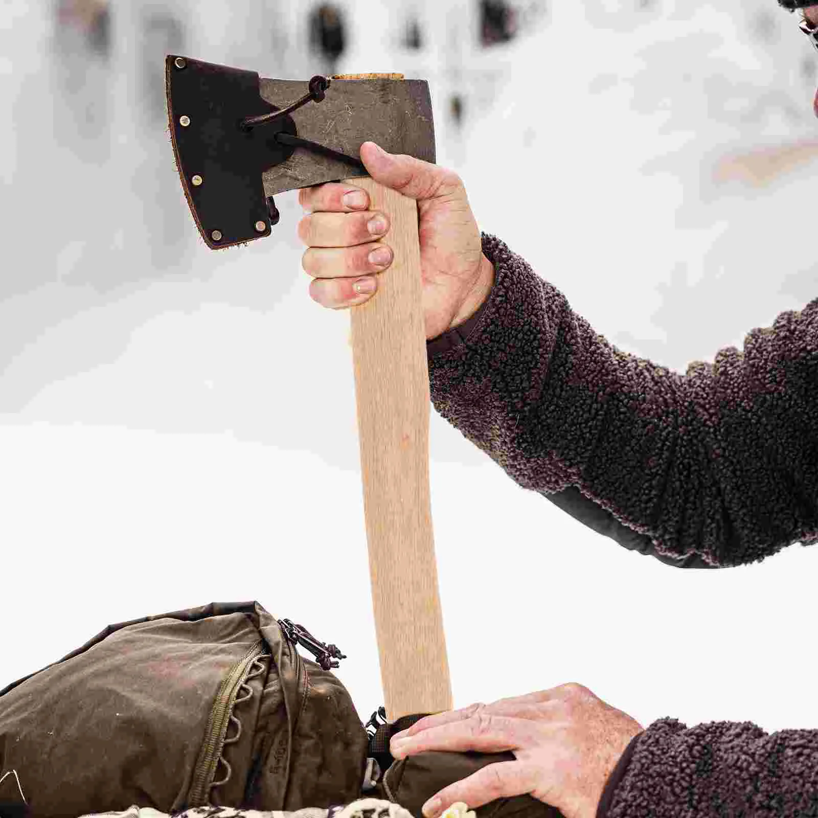 Handle Replacementwood Wooden Hickory Hatchet Campchoppinggardening Woods Replace Scout Grip Tennessee Genuine Axes Straight 3
