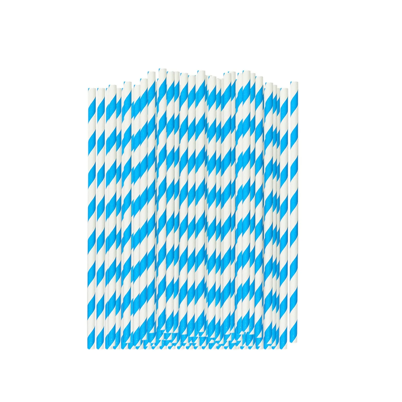 100pcs Disposable Stripes Straws Paper Drinking Straws Biodegradable Colorful Striped Straw Kids Birthday Party Decoration