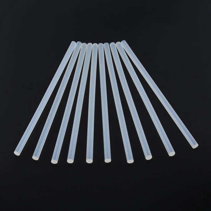 10pcs Transparent Hot-melt Gun Glue Sticks for Heat Pistol Gun Adhesive DIY Tools Repair Alloy Accessories 10pcs cdrh105 smd magnetic adhesive inductor 1uh 1 5uh 2 2uh 3 3uh 4 7uh 6 8uh 10uh 15uh 22 33 47 68 100 150 220 330 470 680 1mh