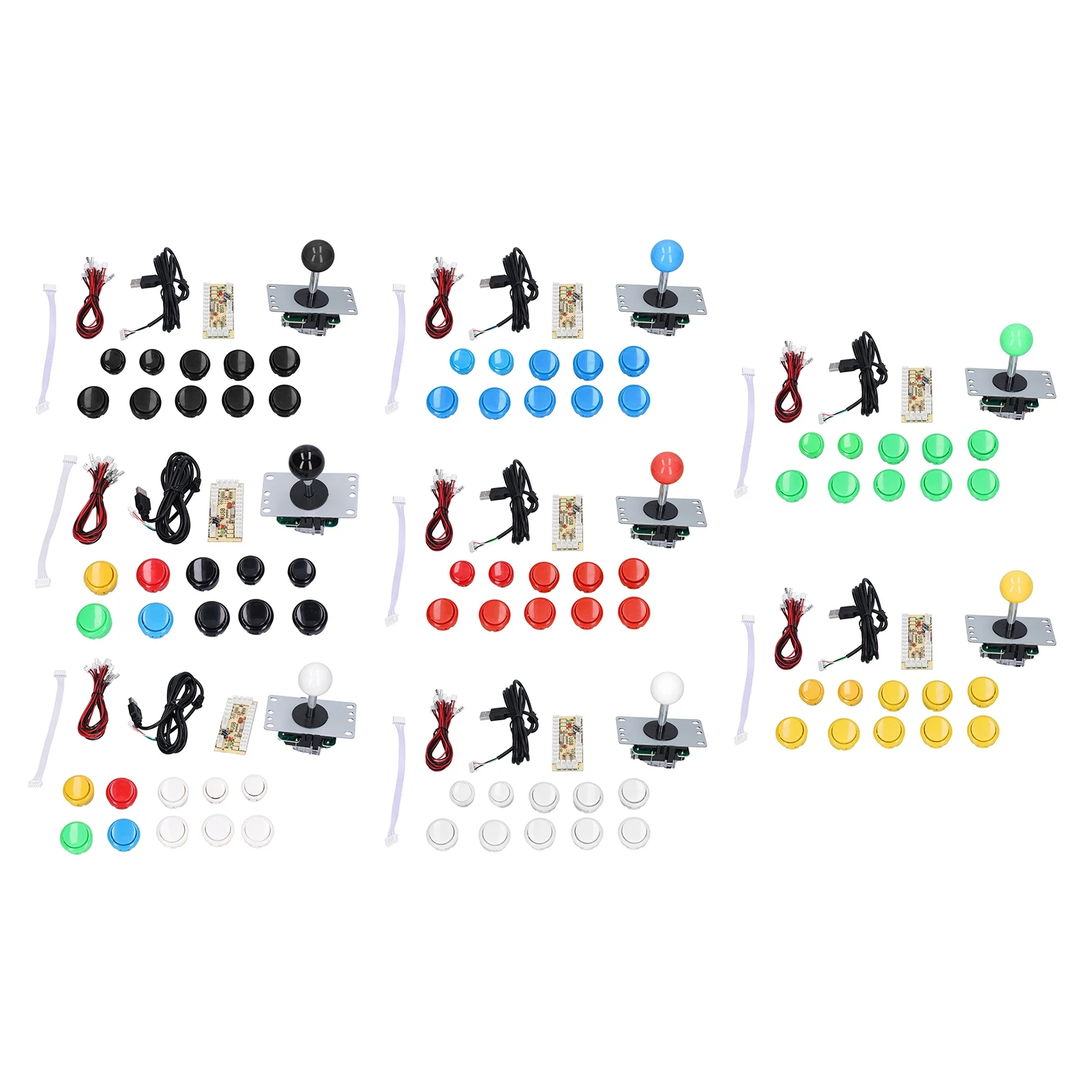조이스틱 DIY 키트 제로 딜레이 8방향 조이스틱 PC 게임용 MAME용 파이트 스틱용 광범위한 응용 게임 키트 부품