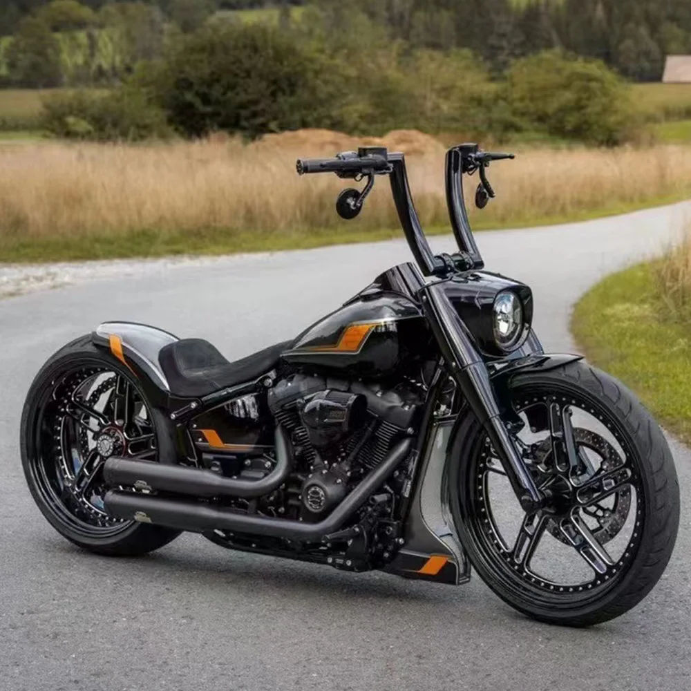 motorcycle back bending 14" Bar Handlebars 2 inches For Harley Fat Boy