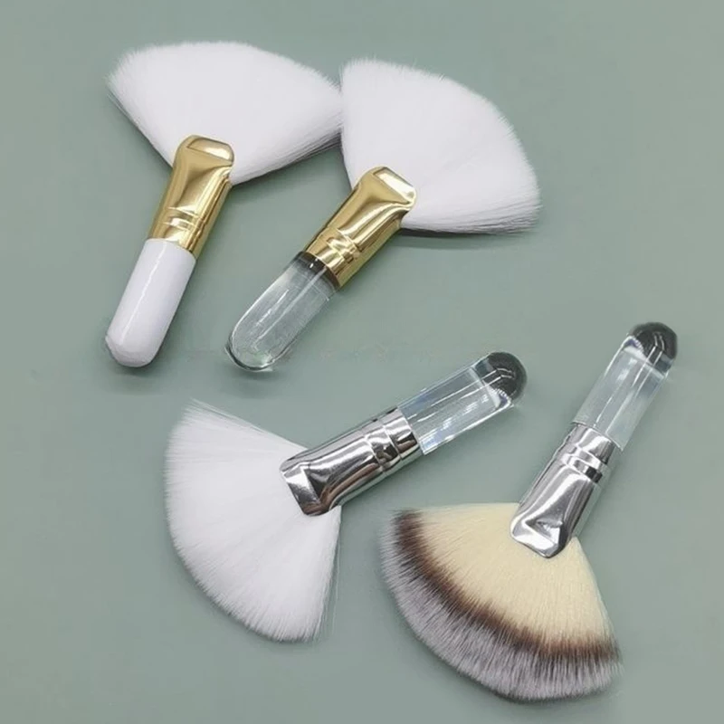 Mini abanico de brochas de maquillaje Facial, brocha para base en