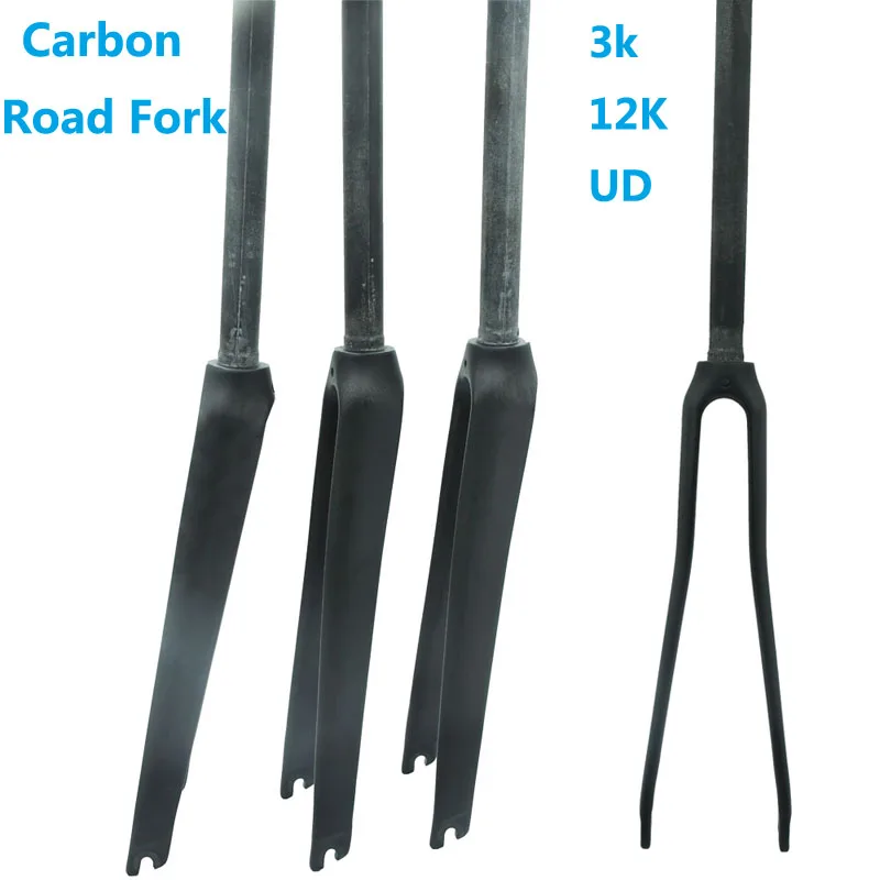 

Road Fork Carbon Bicycle Fork for 23C 25C 28C Bike Front Fork Matte Black 3K 12k UD TORAY Carbon Fiber Gravel Fork
