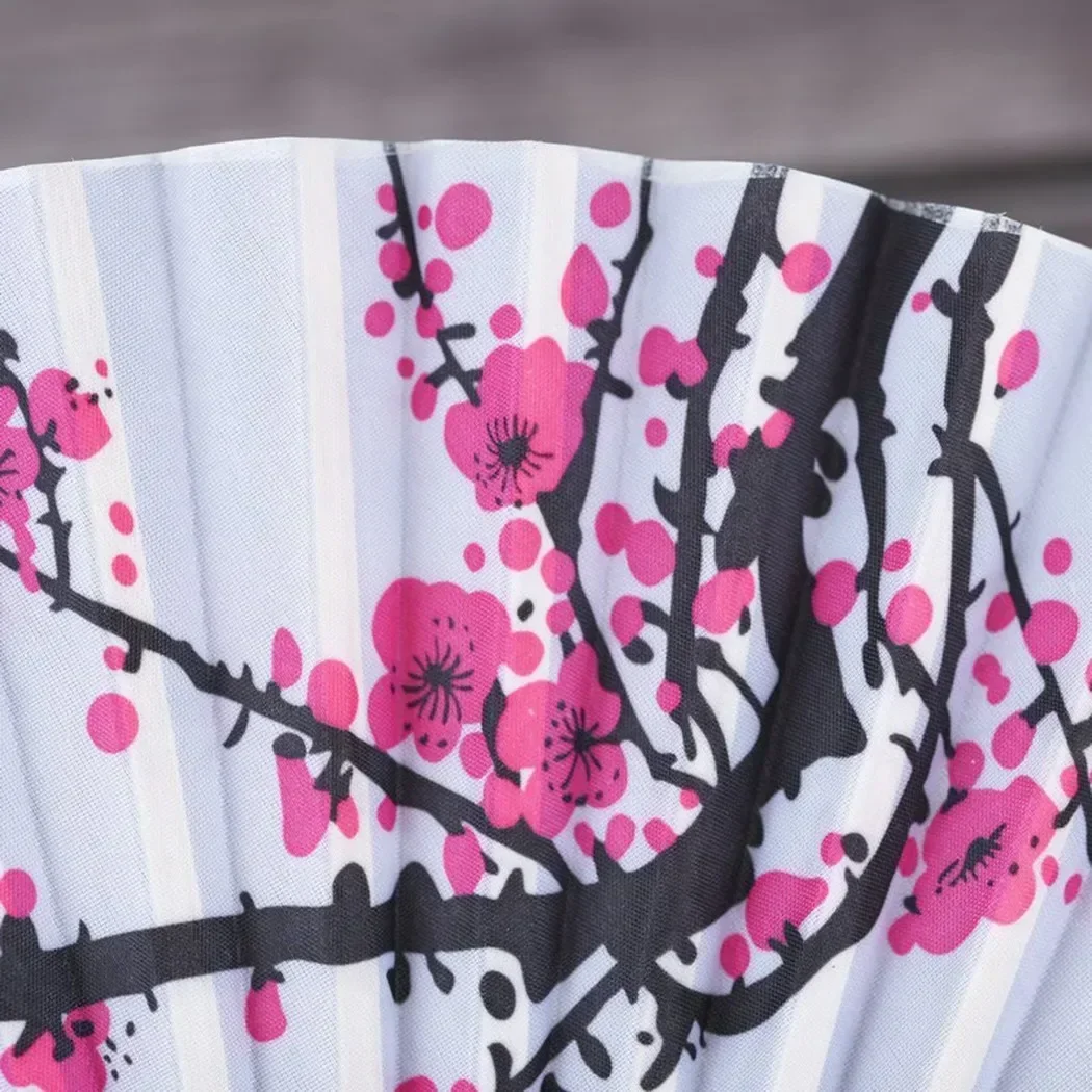 Folding Fan Cherry Blossom Fans Asian Wedding Favor Gift Party Reception Delicate Folding Japanese Style Fan Summer Decoration Bamboo 21cm