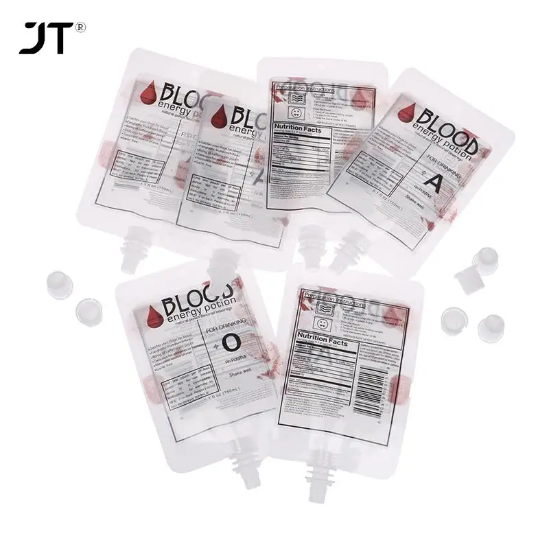 Halloween Cosplay Drink Container Bag Vampire Blood Pouch Puntelli Zombie Beverage Drinks Bags Food Class Pvc Water Bottle Decors