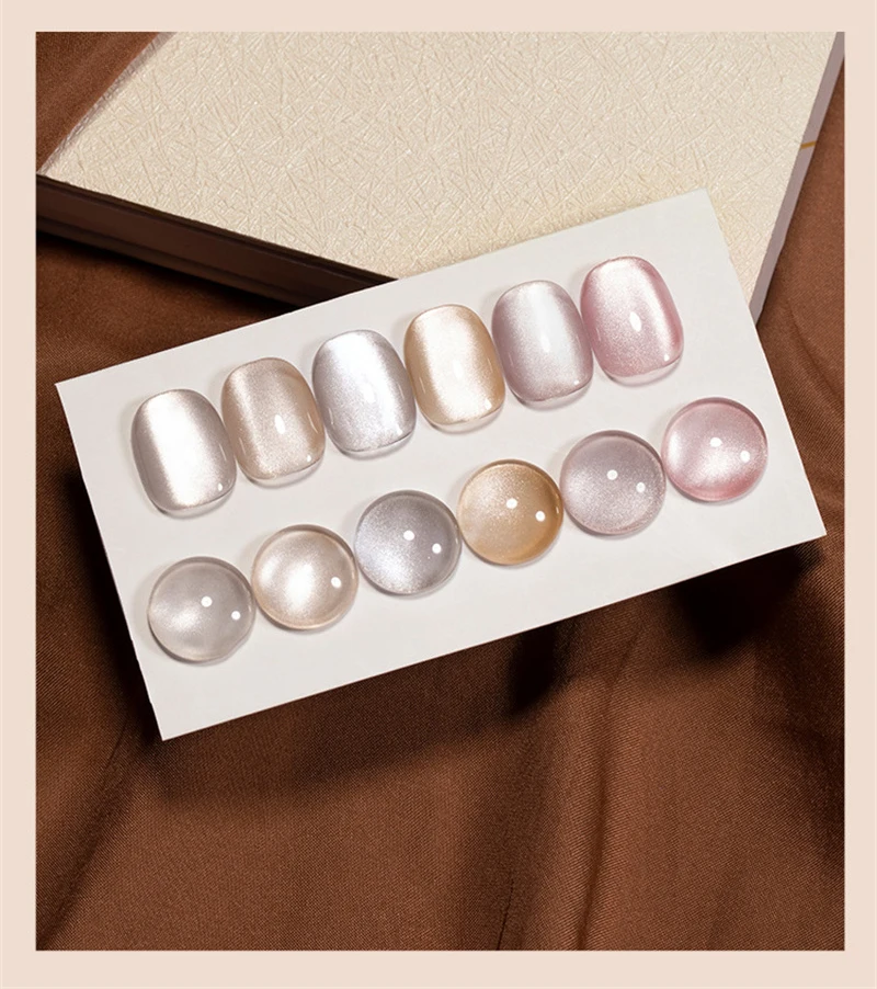 Description Picture 6 of itemMoonlight Cat Eye Magnetic Gel Nail Polish Glass Beads Crystal Gel Semi Permanent Varnish UV Gel for DIY Nail Art Design 10ml