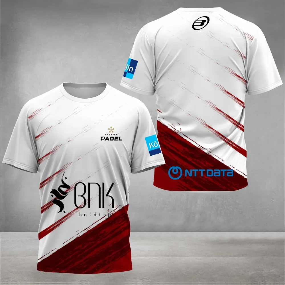 Breathable Outdoor Tennis T-Shirt Summer New Padel Men's Clothing High Quality Printed O-Neck Short Sleeve Sports T-Shirts