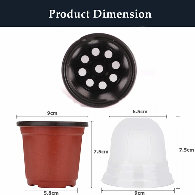 10/30/50 Csomagolnak Növényi Óvodai Edények Vetőmag -Kiinduló Tálcák Páratartalom Kupola Címkék 10 Cm Puha Átlátszó Műanyag Kertészet - Image 3