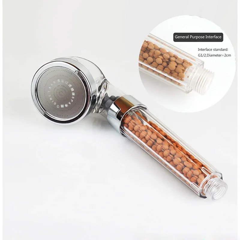 Three-Speed Adjustable Nozzle Booster Handheld Bathroom Shower Removable And Washable Anion Filter Shower Bathroom Accessories shower head filter shower head shower nozzle shower water filter