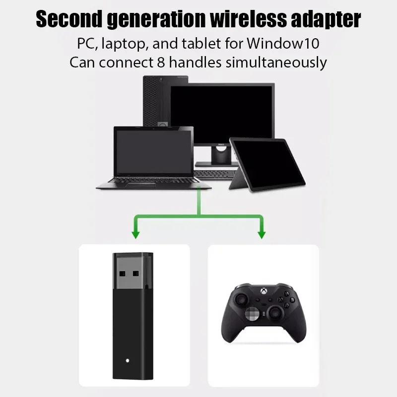 Adattatore Wireless Per Pc 2.4G Ricevitore Usb Per Xbox One 2Nd Adattatore Per Controller Wireless Per Pc Laptop Windows 7/8/10