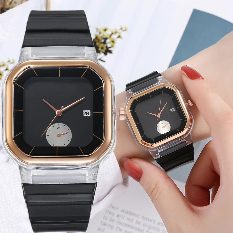 

High Quality Women Colorful Sport Silicone Jelly Quartz Watch Men Casual Wristwatch Couple Watch Relojes Para Mujer